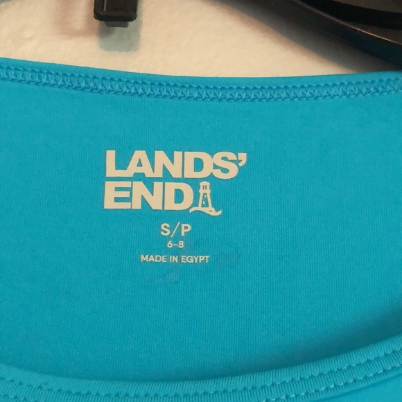 LANDS END Dri-Fit Shirt, size small, turquoise - Picture 2 of 8